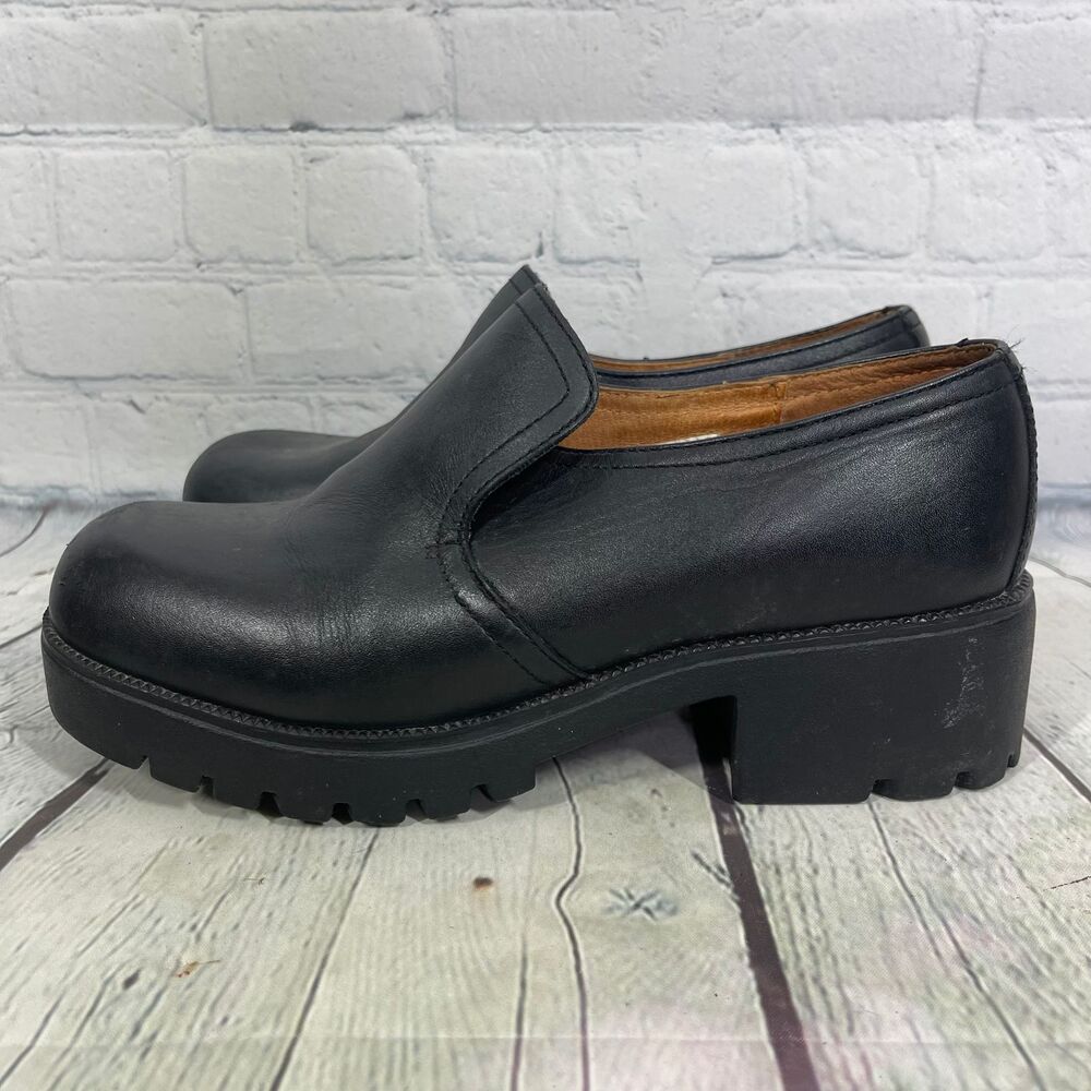 Double H Boots Women Size 10 Leather Chunky Slip ON Oil Resistant Round Toe Y2K - Picture 7 of 16
